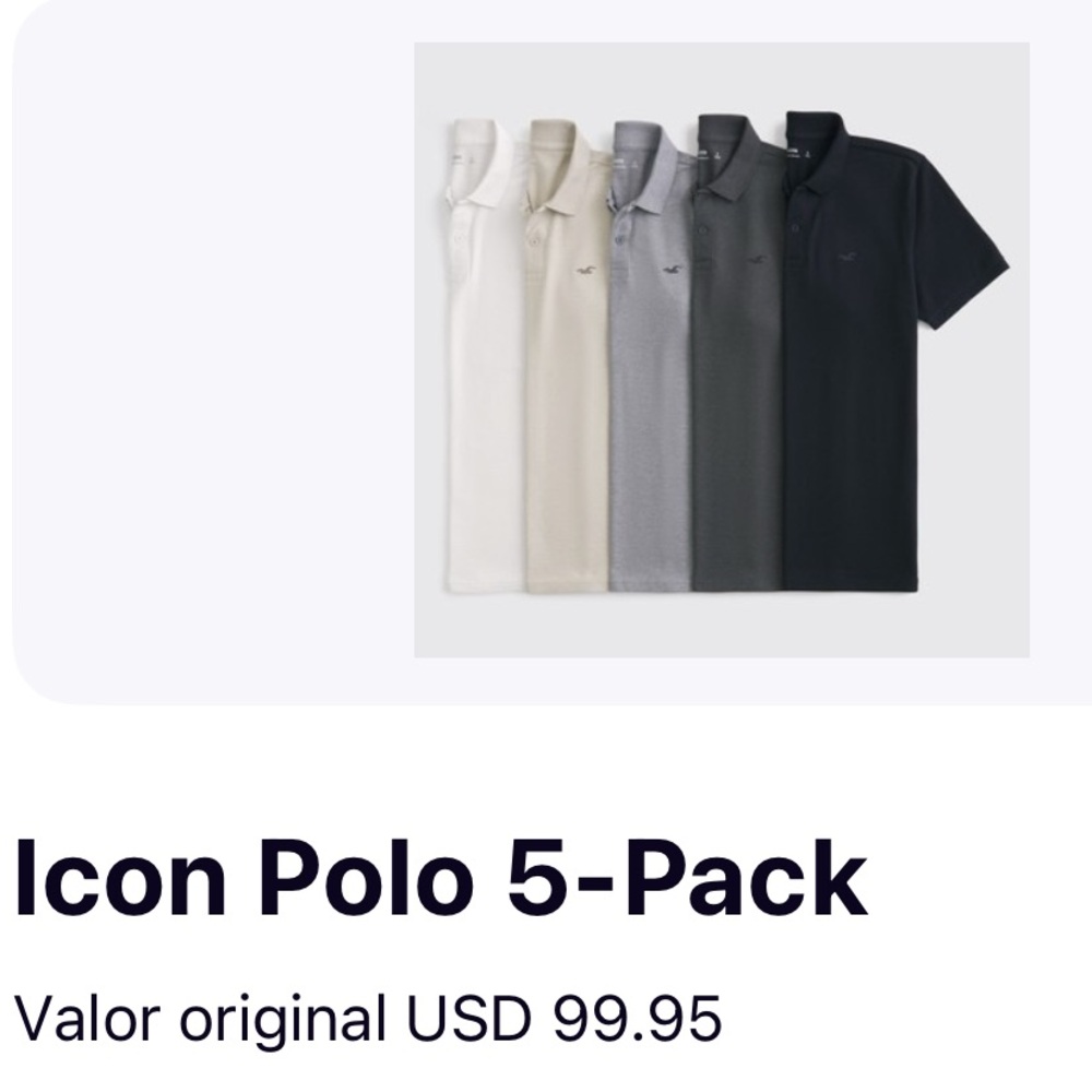 Hollister Black and Gray Polo Shirt Collection